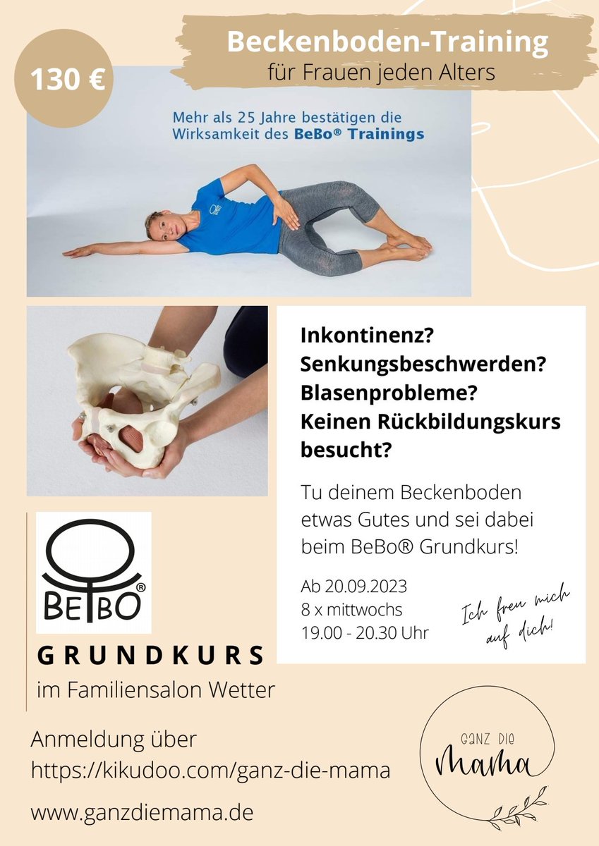 BeBo #Beckenboden_Trainig Ab 20.09.2023 #Familiensalon #Wetter