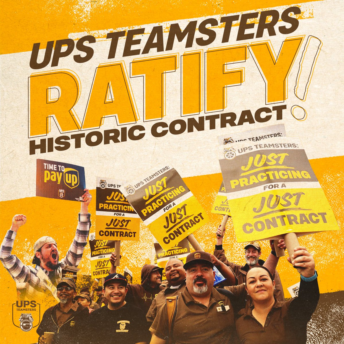 💥TEAMSTERS RATIFY HISTORIC UPS CONTRACT

Today, #Teamsters voted by an overwhelming 86.3 percent to ratify the most historic collective bargaining agreement in the history of <a href="/UPS/">UPS</a>: teamster.org/2023/08/teamst… 
#HotLaborSummer #1u ✊✊✊