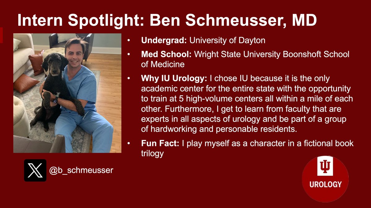 The next #urology intern spotlight belongs to none other than <a href="/b_schmeusser/">Benjamin Schmeusser</a> !