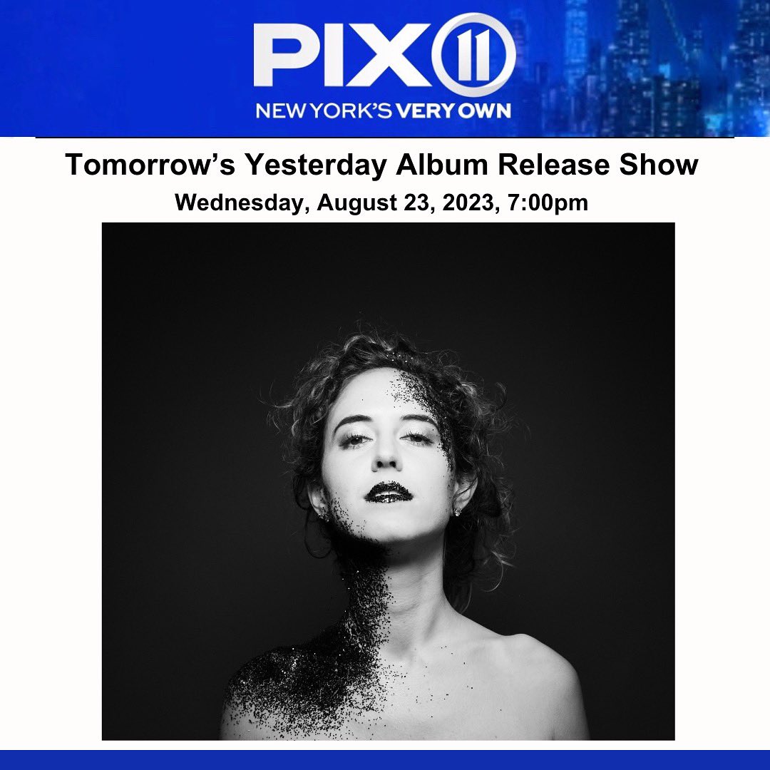 Thank you <a href="/PIX11News/">PIX11 News</a> for highlighting “Tomorrow’s Yesterday”💫

We’re celebrating tomorrow, Wed., August 23, 7pm <a href="/JoesPub/">Joe’s Pub</a> w @ginaizzo, flute/electronics; <a href="/Tivon_bzz/">Tivon Pennicott</a>, saxophone; <a href="/jonyfin/">Jonathan Finlayson</a>, trumpet; <a href="/erikadohi/">ERIKA DOHI</a>, piano/synths; @josbranciforte, drumset.

TIX: publictheater.org/productions/jo…