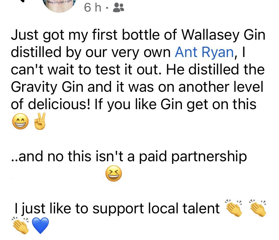 Ant_vegan_'s tweet photo. Lovely post on Facebook for our new Wallasey #colourchanging gin 🙌🏽🍸 @BigBangBotanics info@bigbangbotanicals.co.uk, https://t.co/nFDy9Myofx or https://t.co/yYhmrQXIzA #ad https://t.co/9s1iPPOgaJ