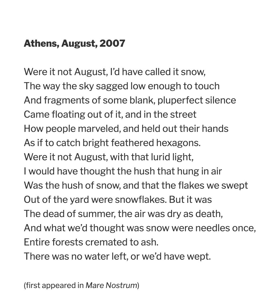 A poem I wrote after the 2007 fires on Parnitha: