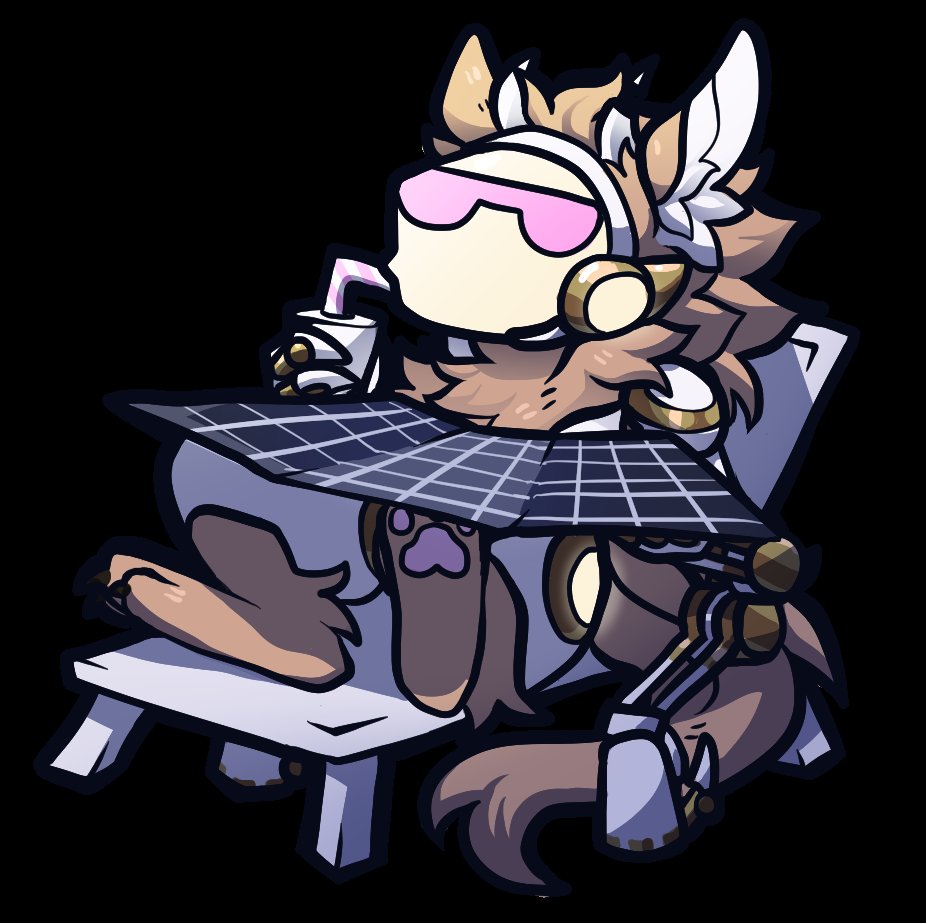 SimLutherProot's tweet image. Here&apos;s a fun and thematic summer piece done by @ plutoart on Discord

#protogen #LutherProot (I&apos;m pretty sure this is the correct way to do this :3)