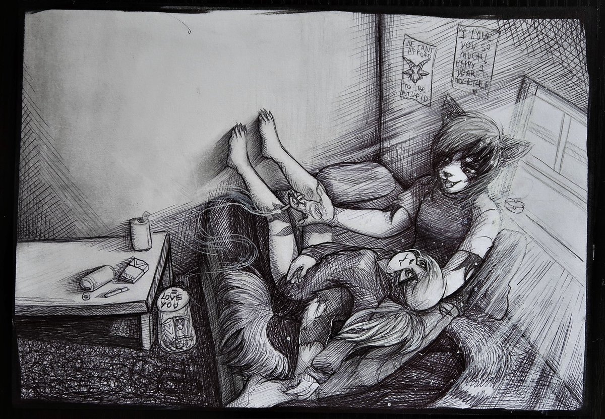 mikusabbatha's tweet photo. Making memories in his bedroom<3
#wingsofabutterfly #woab #bosskburzum #rosiedamask #furryart https://t.co/9wS8Me1HYA