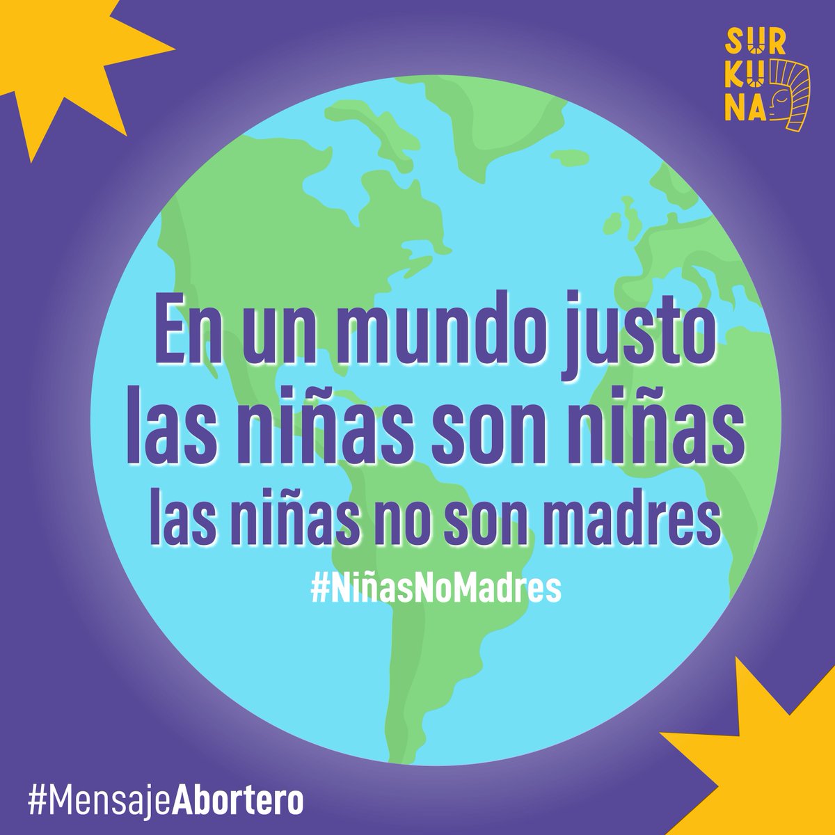 💚#MensajeAbortero | En un mundo justo las niñas son niñas, las niñas no son madres.

#CuentaConSurkuna #AbortoLegalEsUnDerecho <a href="/NinasNoMadresLA/">NiñasNoMadres</a> <a href="/ReproRights/">Center for Reproductive Rights</a> <a href="/GKecuador/">GK</a> <a href="/ppglobe/">Planned Parenthood Global</a>
