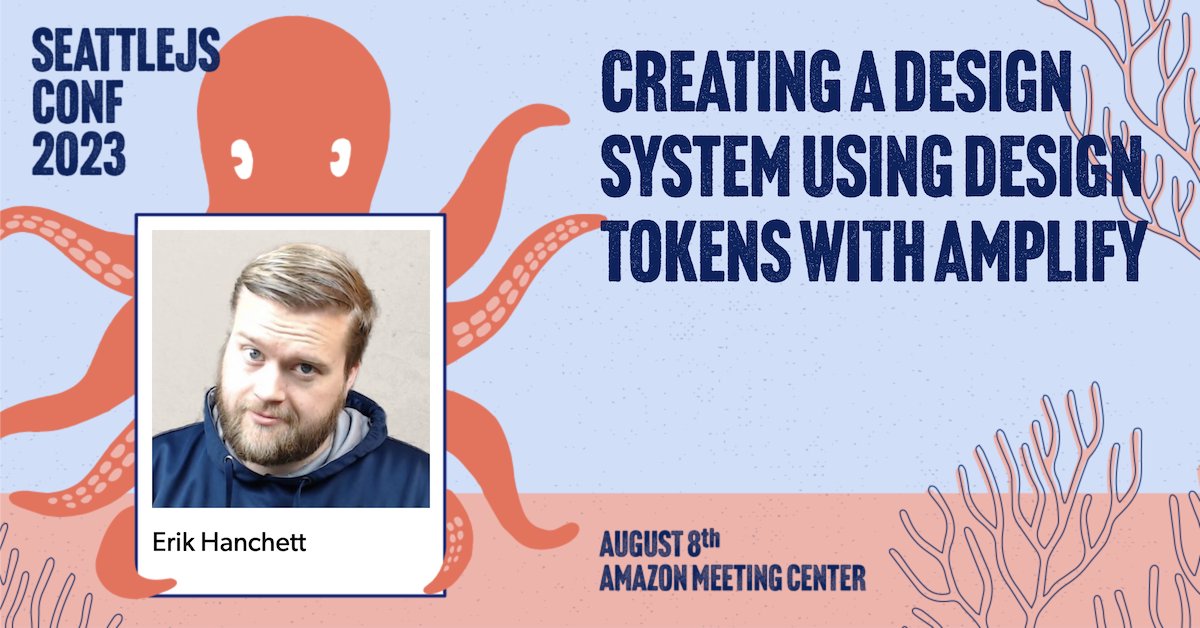 seattlejs's tweet photo. Creating a Design System using Design Tokens With Amplify by @ErikCH
https://t.co/KoailHMrws
#SeattleJSConf 2023 https://t.co/H2WI4h85ml