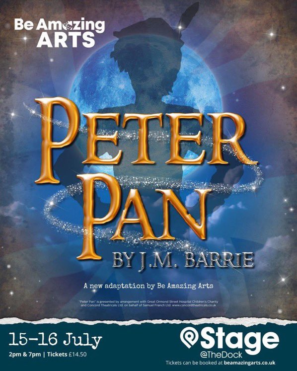 ✨🧚‍♂️ Wednesday &amp; Thursday 🧚‍♂️✨

✨🧚‍♂️✨ Peter Pan ✨🧚‍♂️✨

Turn your mid week evening from something ordinary to something extraordinary with a visit to our stage to see a magical production of Peter Pan in the open air! 

tickettailor.com/events/beamazi…