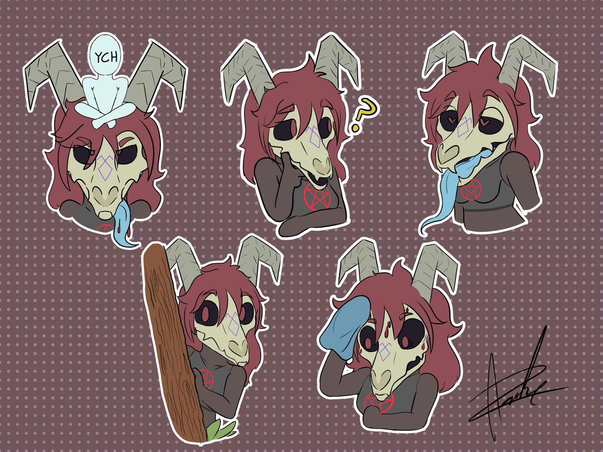 AzDarche's tweet photo. emote pack done for winter the wendigo on discord https://t.co/8E8eXsNaob