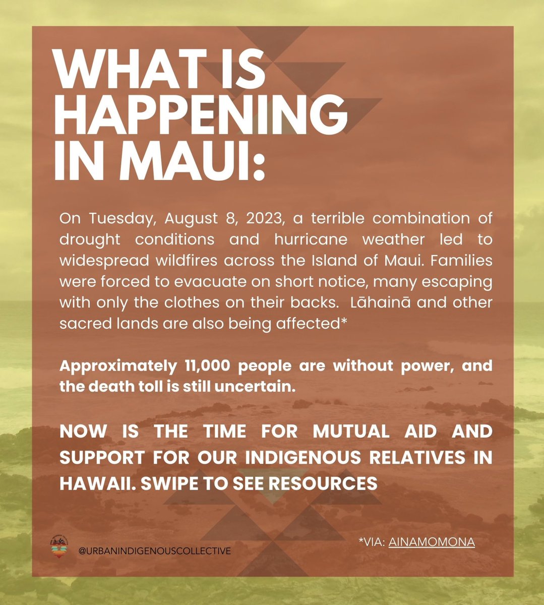 ecorise's tweet photo. Hawaii needs our support to recovers from the devastating wildfires. You can help by providing financial assistance to families, communities, and organizations. Check out this mutual aid guide from @UICollective to donate directly👉 https://t.co/GSgSrMQBXJ. #WeRise #SupportHawaii https://t.co/AGJvtKjUwM