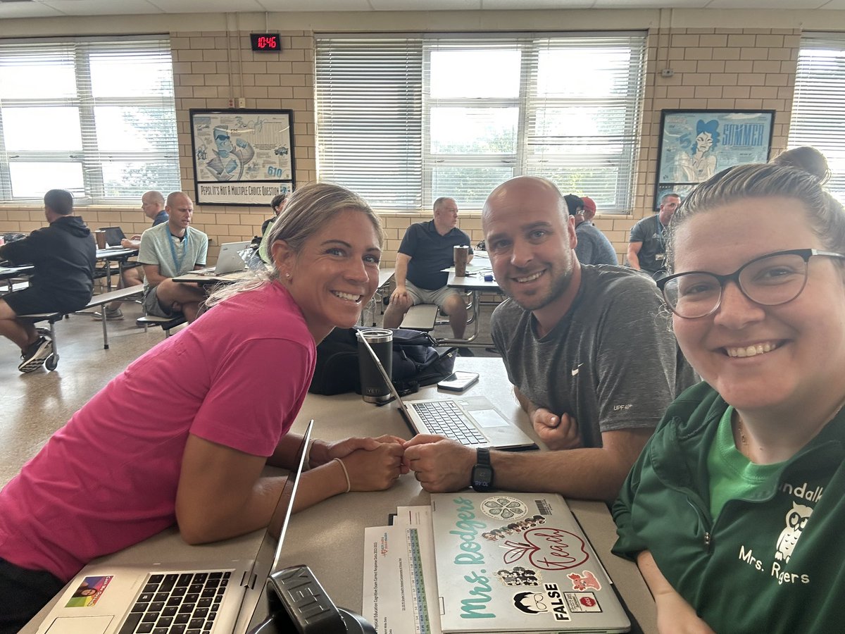 MrsRodgers707's tweet photo. What a day! County wide PE PD day!
@LGaphardt and I expanded our PLN, learned some awesome rope jumping tricks, and got more info on #CAPSINSCHOOLS @BCPSPhysEd @Mr_KettererPE https://t.co/TKFCpZKzTb