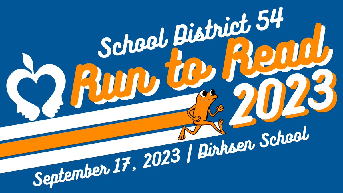 It’s time to sign up for the 19th annual #54Run2Read! We're looking forward to hosting everyone on Sept. 17 at @DirksenDolphins. All proceeds will be used to support literacy by purchasing books for the classrooms of new D54 teachers. Sign up at sd54.org/runtoread. 📚👟
