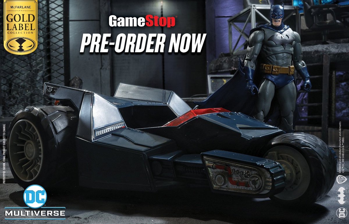 LeyendasDC's tweet image. #Batman con su #Batcycle versión Gold Label, por McFarlane Toys.

Exclusiva de GameStop