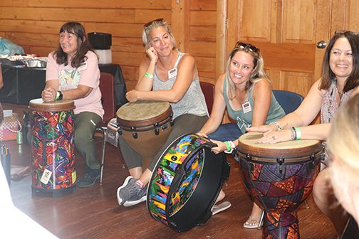 mpsctnews's tweet photo. 1D4D1: A few sessions on the effect of drumming on heart &amp; soul; another session had attendees participating in a yoga class. https://t.co/eKtkdkvCMD