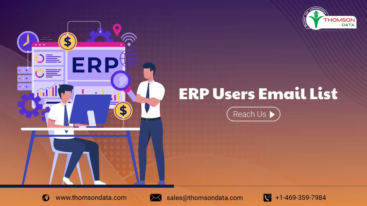 thomsondata's tweet image. Thomson Data Provide Up-to-date ERP Users Email List Which Allows You To Expand Your Business.

Know More: thomsondata.com/technology-lis…

#erpuserslist #erpusersemaillist #erpusersmailinglist #erpmailinglist #erpemaillist #thomsondata