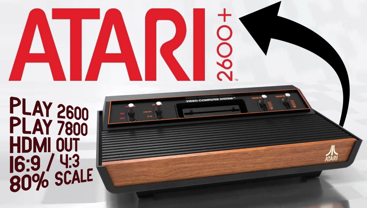 GenXGrownUp's tweet photo. A brand new @atari 2600 with HDMI-out, 7800 support, &amp; switchable aspect? Yes, please! Here's everything we know so far about the just-announced Atari 2600+! 🕹️➕
▶️ WATCH: https://t.co/4ww8M9FjCK
#GenX #80s #RETROGAMING #videogames #Atari2600 #Atari #atari2600plus https://t.co/pDtu16n9Gr