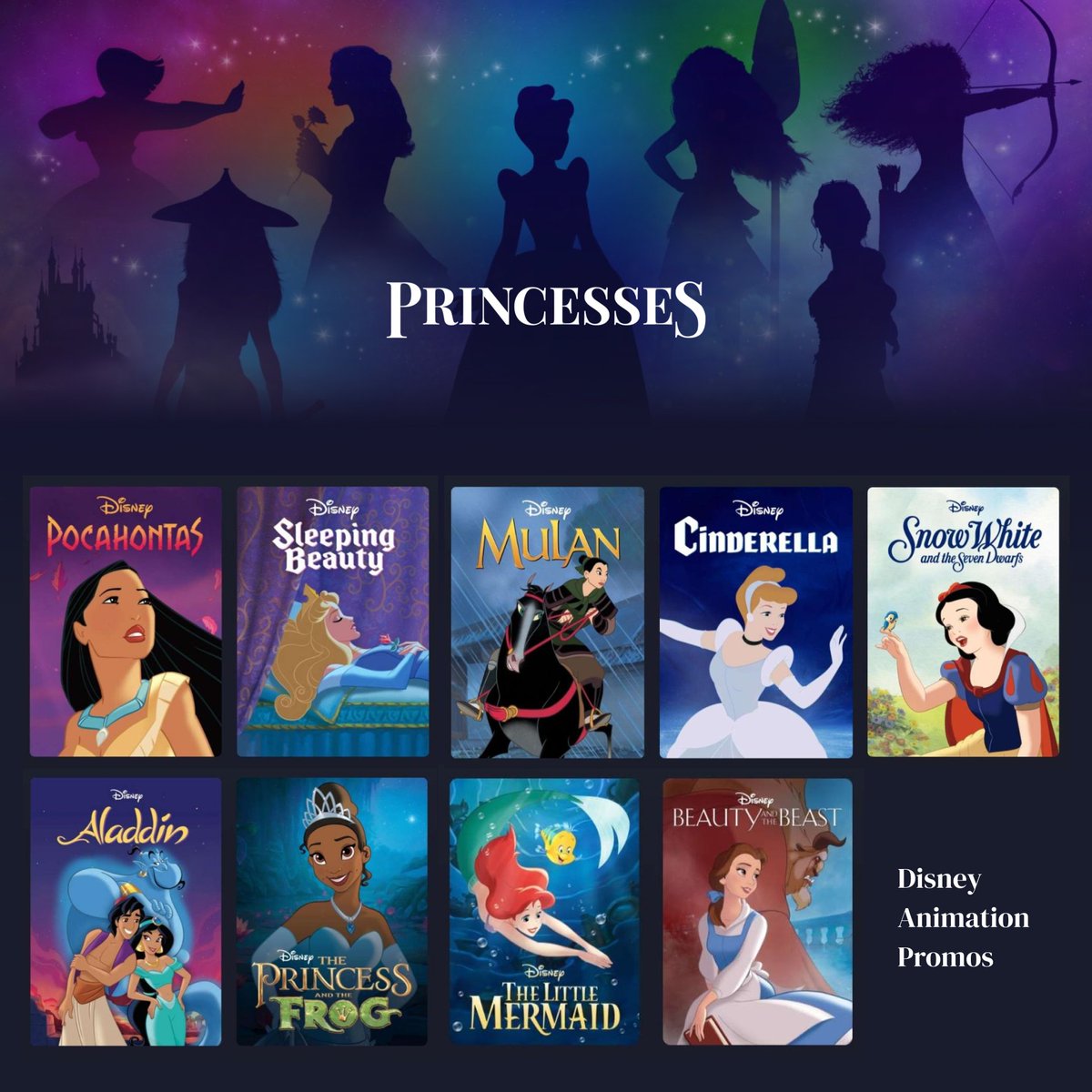 Disney+ has updated the artwork of selected movies featuring Disney Princesses in honor of #WorldPrincessWeek.