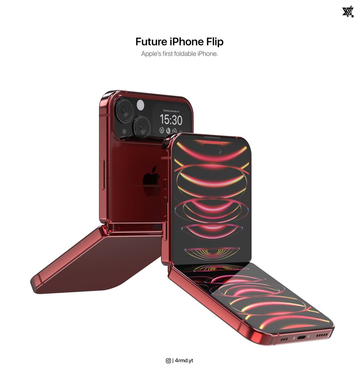 4RMD3's tweet photo. Concept of the Future iPhone Flip (iFlip) - Apple's first foldable phone.
Video: https://t.co/cJMPvVmOBp
#iPhoneflip #iPhone15 #iflip https://t.co/eCMyxQhI64