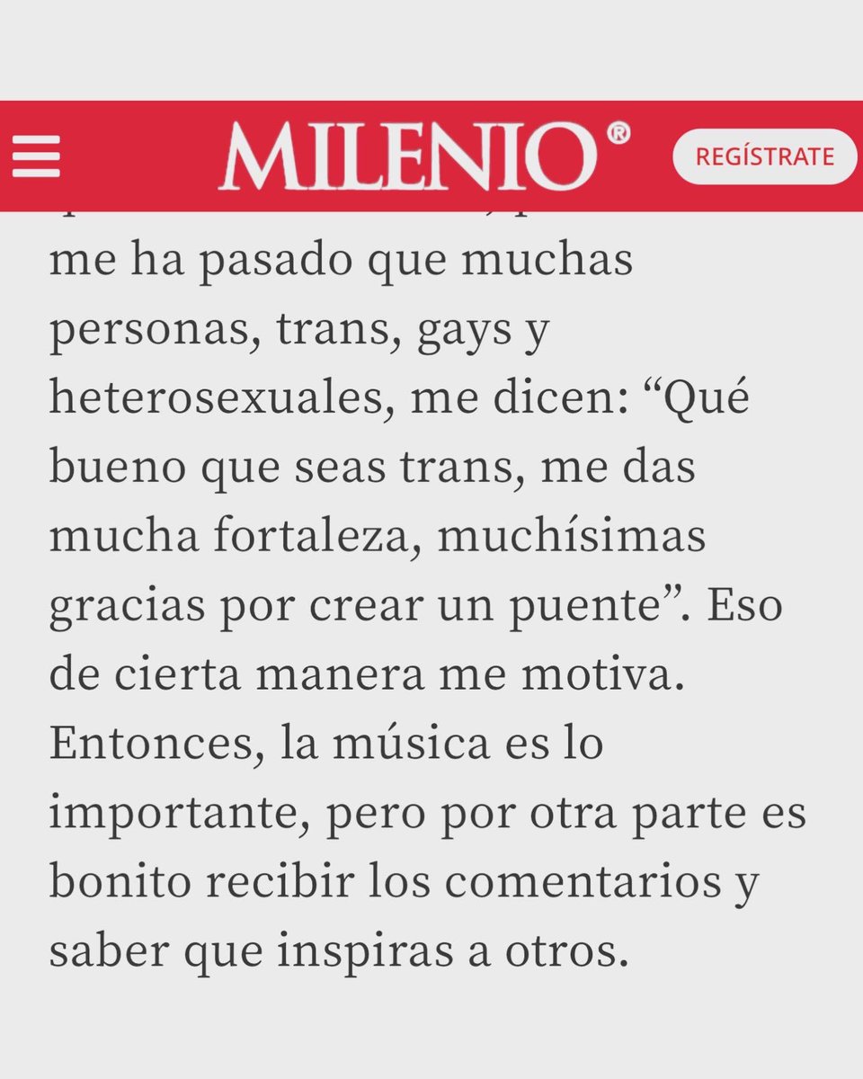 vmorettii's tweet photo. Les comparto un fragmento de la entrevista que me hizo @Milenio 💜💖 Me encanta seguir creando puentes a través de mi música. #valentinamoretti #milenio #entrevista #cantautora #mujeresenlamusica #productoramusical #artistatrans #mujertrans #compositora https://t.co/T1iebbCR5M
