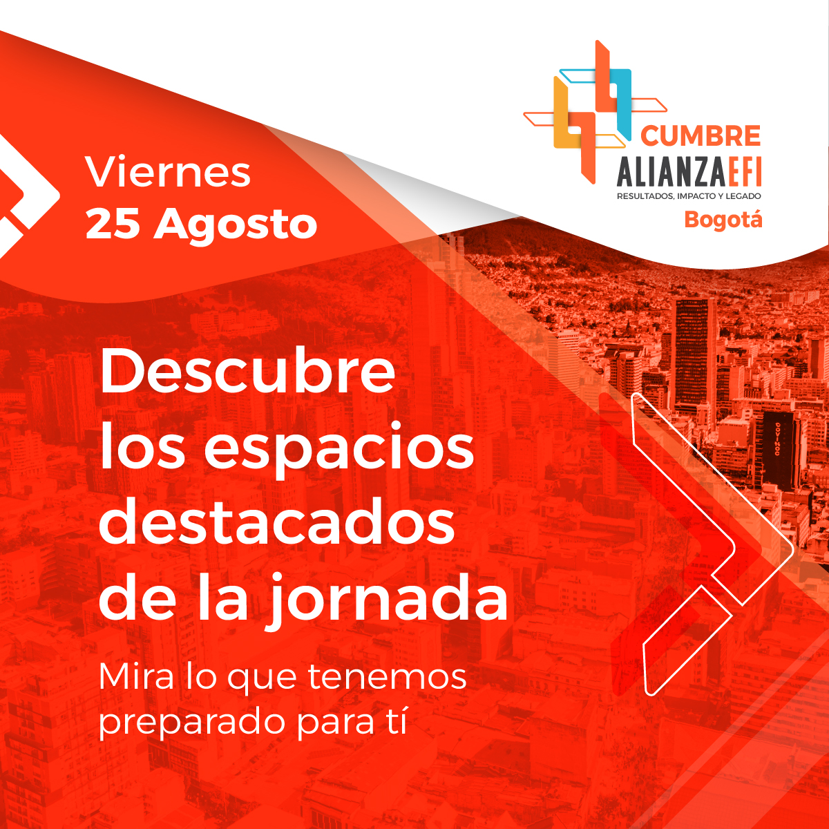 AlianzaEfi's tweet photo. Regístrate ahora mismo ingresando a https://t.co/rHT4ZZvSIv

Nos vemos este viernes a las 8:00 a.m. en El Cubo de Colsubsidio en el cierre de nuestra #CumbreAlianzaEFI.

Atento a nuestras próximas publicaciones ya que estaremos anunciando invitados de lujo y más detalles👀. https://t.co/EIikF6c0KI