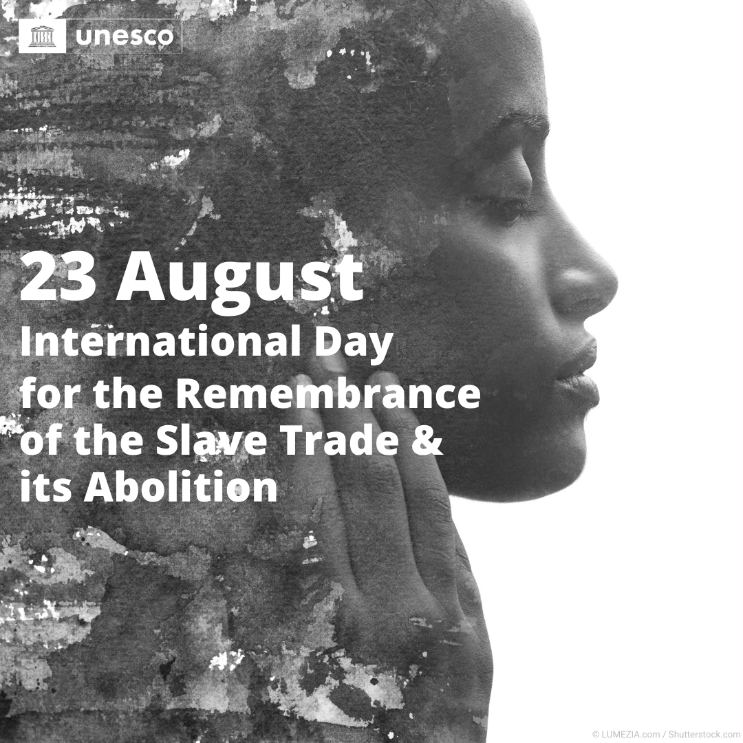 UN's tweet photo. Gaining a deeper understanding of major historical events can help foster greater respect &amp; tolerance.

Wednesday's #RememberSlavery Day is an opportunity to learn about one of the darkest chapters in human history.

More from @UNESCO: https://t.co/bs09cMKnl5 https://t.co/yLrzc3FHU8