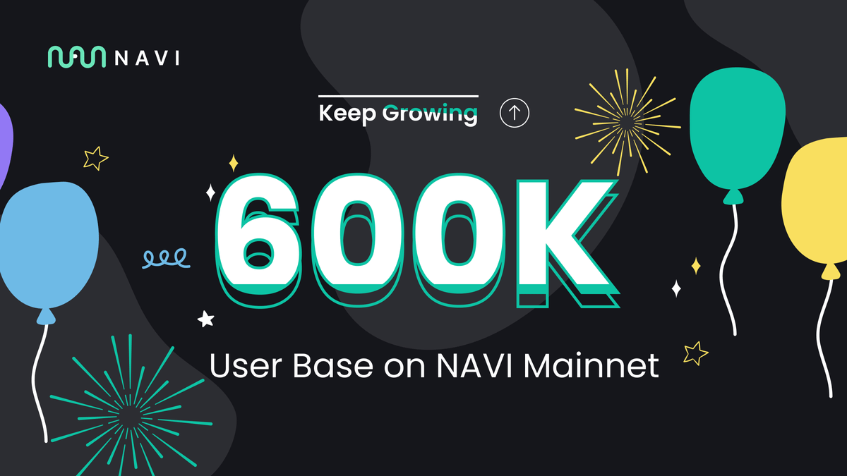 navi_protocol's tweet photo. 💚 Thank you all Navigators! We are committed to building a secure and reliable #DeFi on #Move
Since the official mainnet launch, NAVI Protocol has reached 600K users globally 💪 https://t.co/QnMoIQaxR1