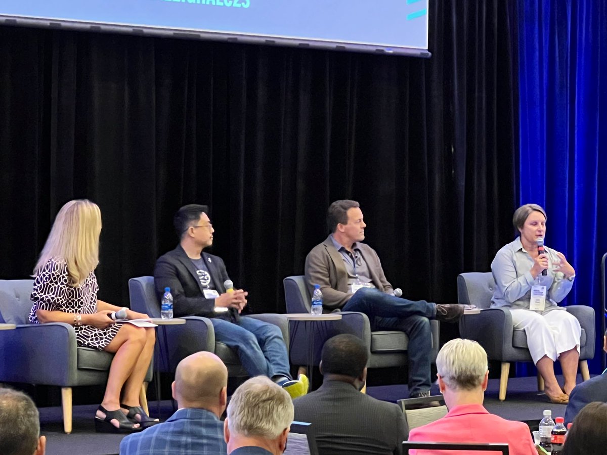raleighchamber's tweet photo. @TheRTP @TowneBanking @NCState @Wolfspeed @USCommerceJobs @NCCommerce Our last session for Day 1 at #RaleighALC23 focuses on scaling companies and #entrepreneurs with Triangle Success Stories! We are very excited to have panelists from Blue Co., @Sora_Union, @jupiterone, and moderator @DeLisa100 🎙 https://t.co/E32K0j36fU