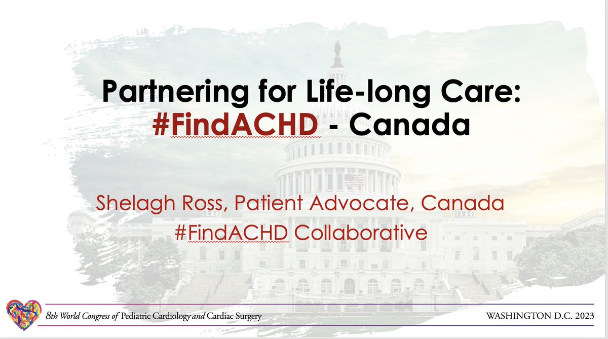 FindACHD's tweet image. FindACHD is excited to be presenting at the #8thWCPCCS2023 on Partnering for life-long care: #FindACHD - Aug 30. Should be fun!