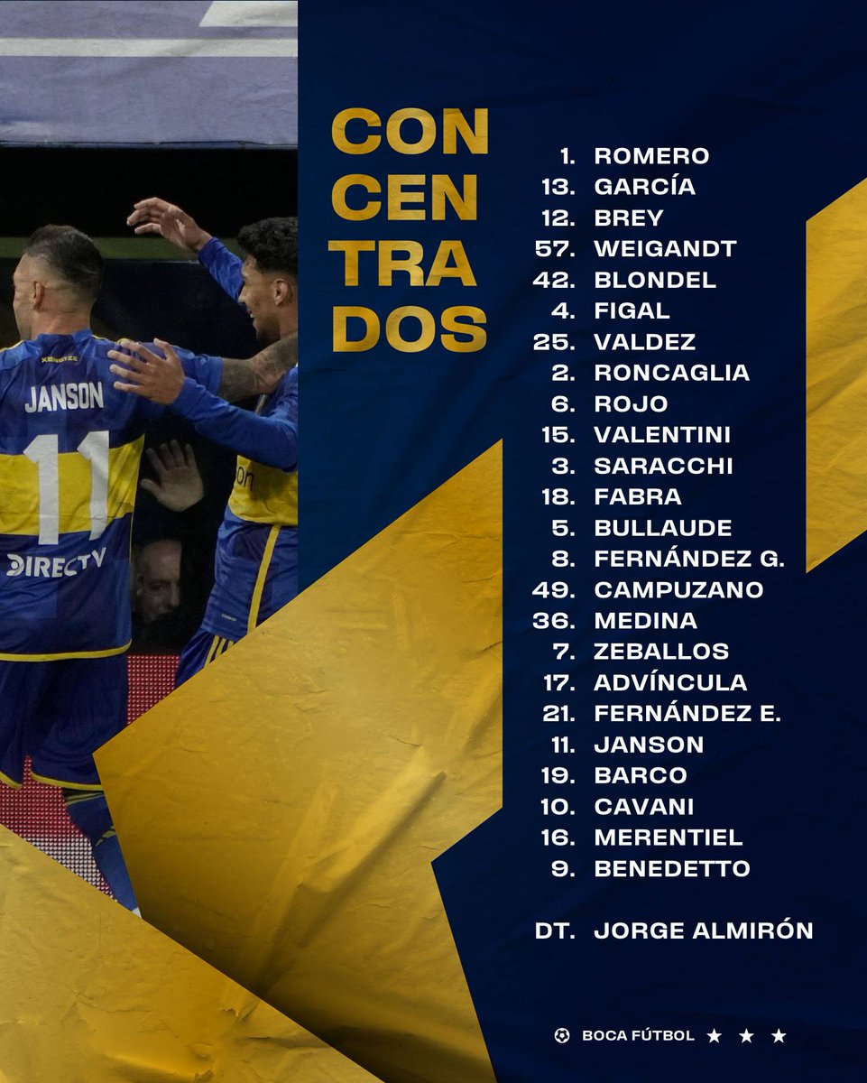 BocaJrsOficial's tweet photo. 🔜 ¡𝗣𝗥𝗢́𝗫𝗜𝗠𝗢 𝗣𝗔𝗥𝗧𝗜𝗗𝗢!

🏆 #Libertadores
🆚 Racing
🗓 Miércoles 23/08
🕙 21:30
🏟 La Bombonera
💻 @ElCanaldeBoca 

#DaleBoca 🔵🟡🔵 https://t.co/yqBoyE7Yph