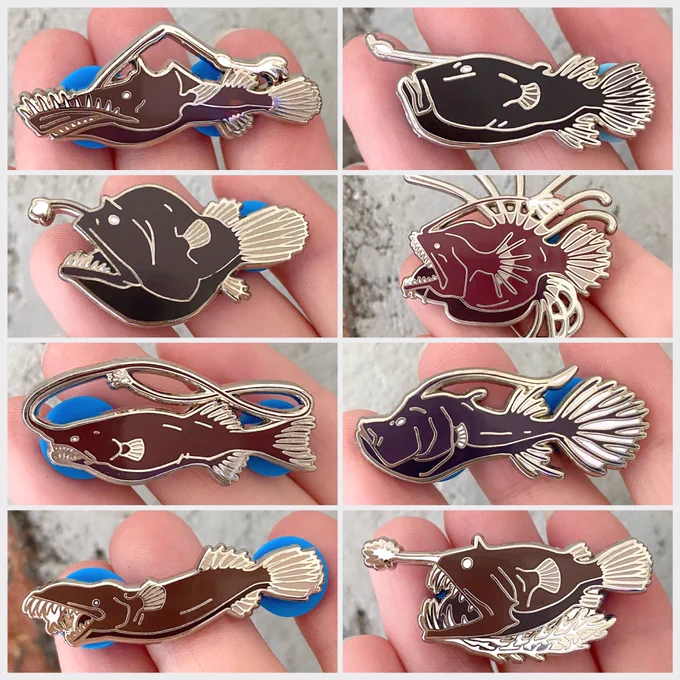 Deep sea anglerfish pins  