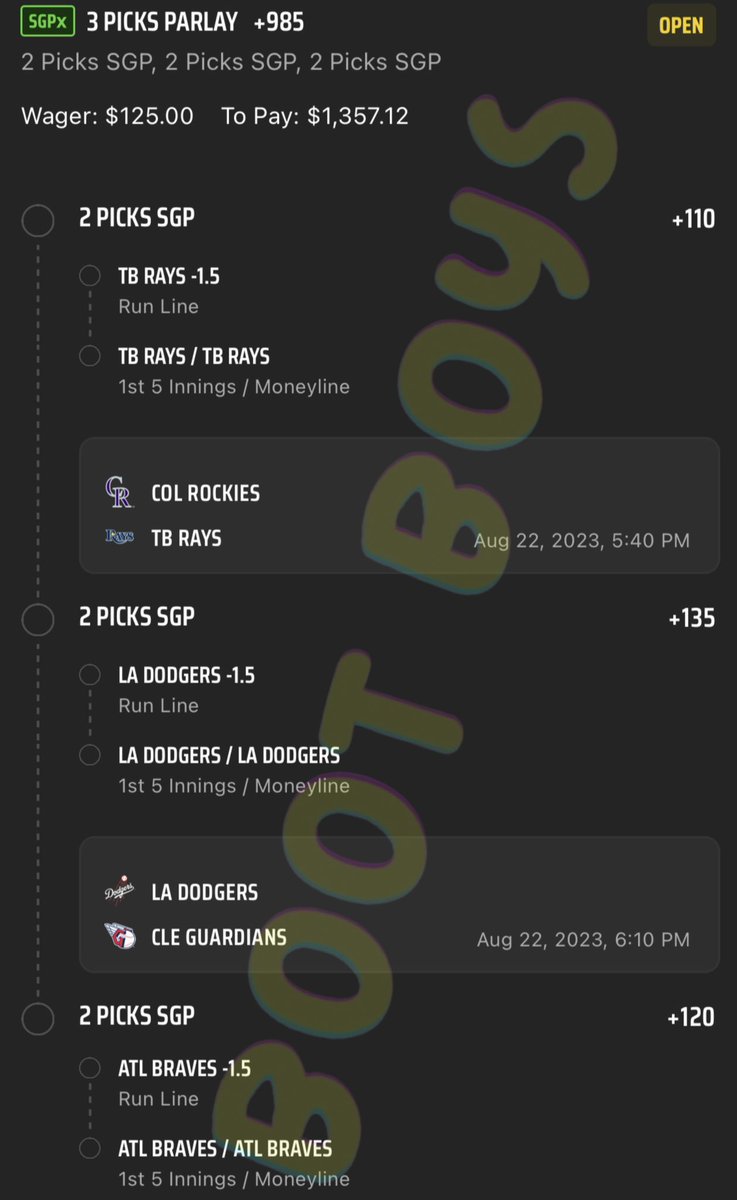 bootboyspicks's tweet image. 🚨🚨Free Twitter Lotto🚨🚨

⚾️⚾️After taking a few days off the Boot Boys are back in action tonight⚾️⚾️

Following last nights sweaty builder we have a lotto we’re playing today. See the play below ⬇️⬇️

#GamblingTwiitter #sportsbet #MLB #bootboys