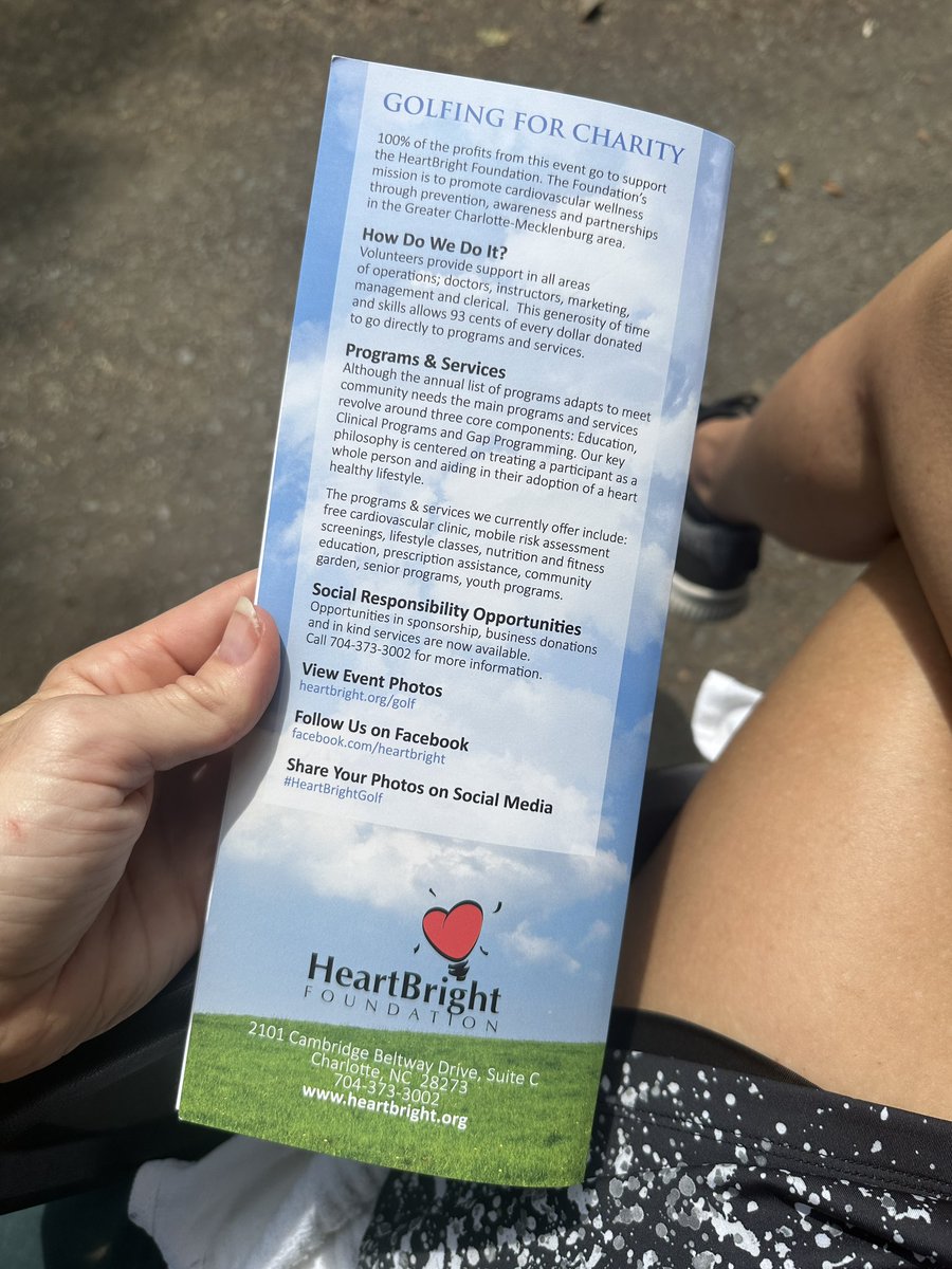 BJacksonGolf's tweet photo. Golf for charity @HeartBright https://t.co/5BSSNf3Sjn
