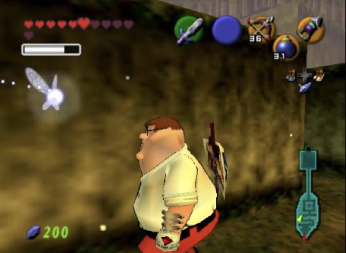 cake_hoarder's tweet photo. hey lois i’m in zelda ocarina of time https://t.co/RGH7TwCJ0L
