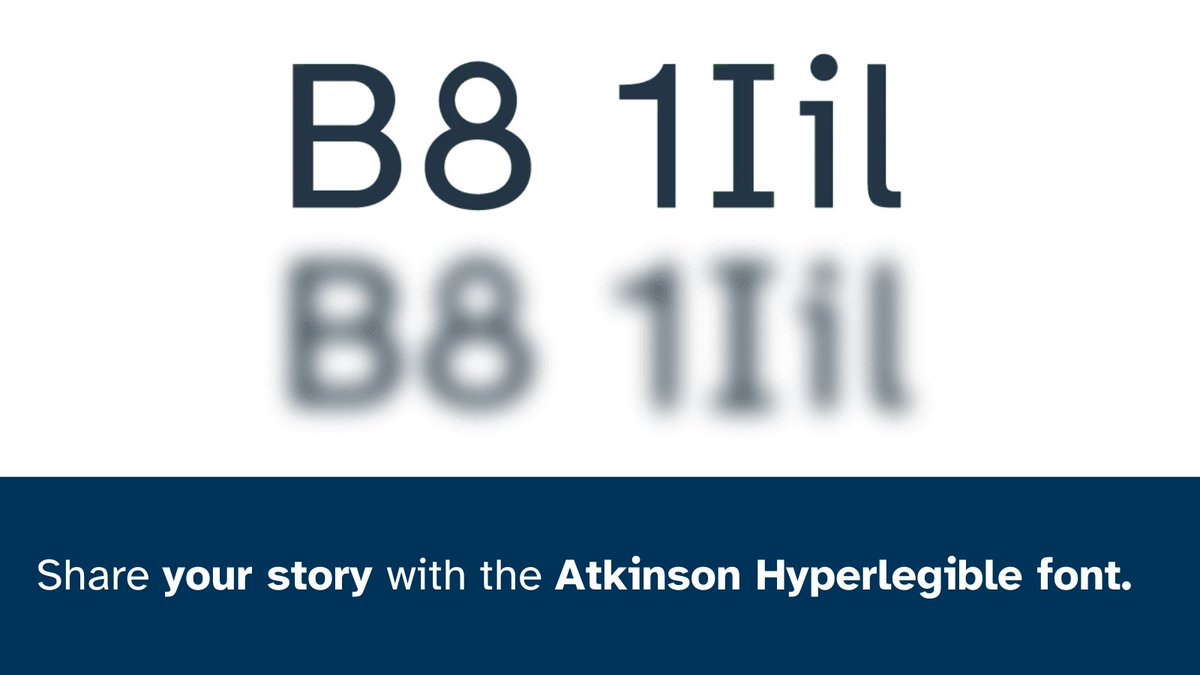 Calling all font enthusiasts! Have you tried our Atkinson Hyperlegible Font? We're eager to hear your stories and see how you've applied this font in your projects. Share your story in the comments below. ⬇️

#AtkinsonHyperlegible #DesignInspiration #Accessibility #FreeFont #A11y