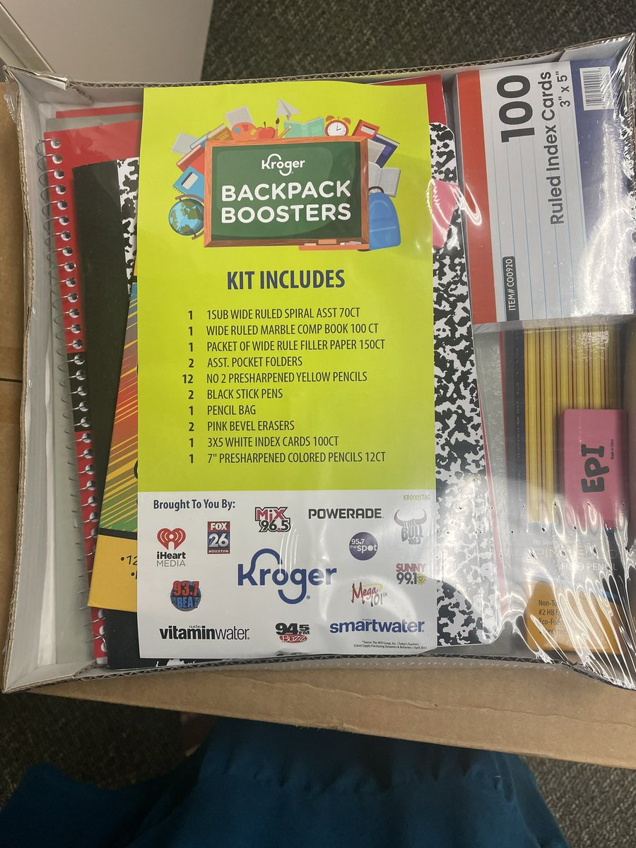 Thank you <a href="/kroger/">Kroger</a> for donating these school supply packs!   We appreciate your support and generosity! <a href="/HumbleISD_HHE/">Hidden Hollow Elementary</a>
