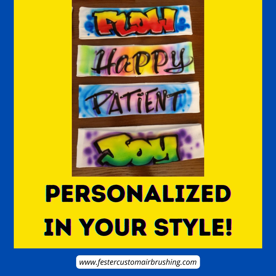 festercustomart's tweet image. Get into your flow with style sport our custom airbrushed headbands! 

#partyfavorsforadults #custompartyfavors #partyfavors #entertainmentlife #liveparty #inspirationalswagg #livepartyentertainment #customheadbands #headbands