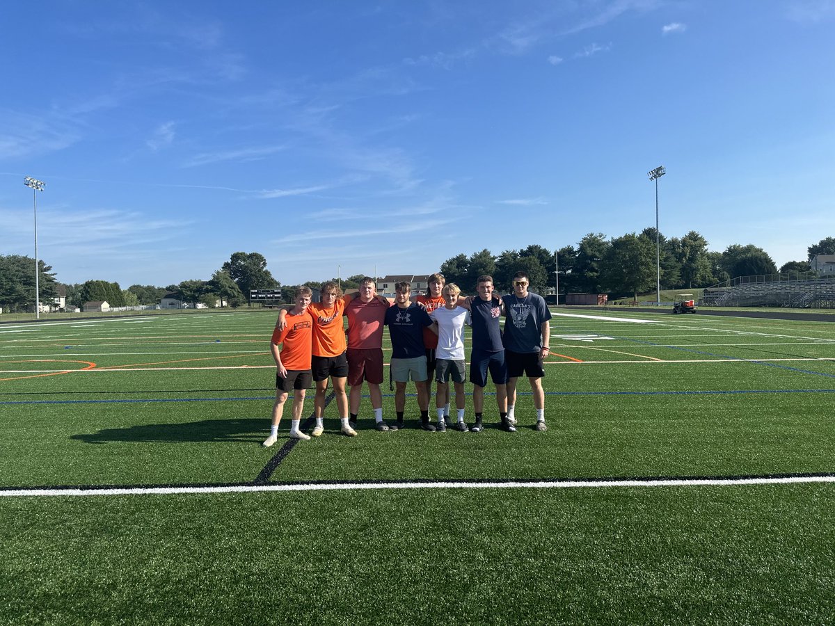 First practice on the new turf field at RSHS! Historic moment