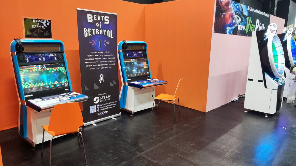 We had a really long day driving to Cologne and setting up our booth at #gamescom2023. Soon we will rest up so we have the energy for supervising the game for 11h per day until Sunday. Excited for everyone to play our game! Booth E-060-42 🕹️😉

#indiedev #indiegame #roguelike