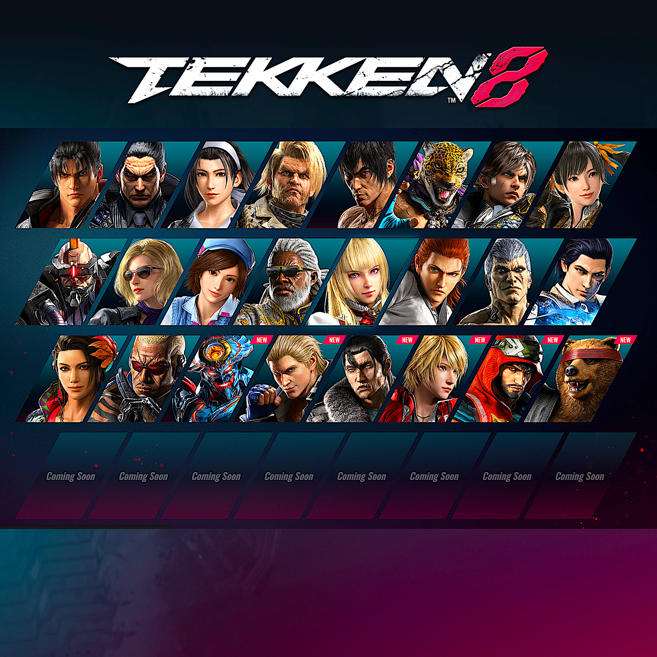 YellowMotion  TEKKEN 8 on X: 🥊 24 Confirmed Characters for