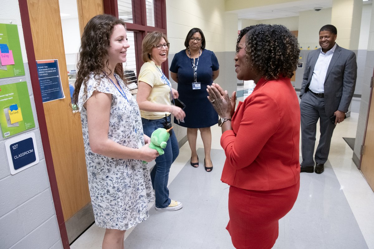 Dr. McKnight visited the teachers at Flower Valley Elementary School and thanked them for their efforts and unwavering support to all students as we prepare for the new school year.