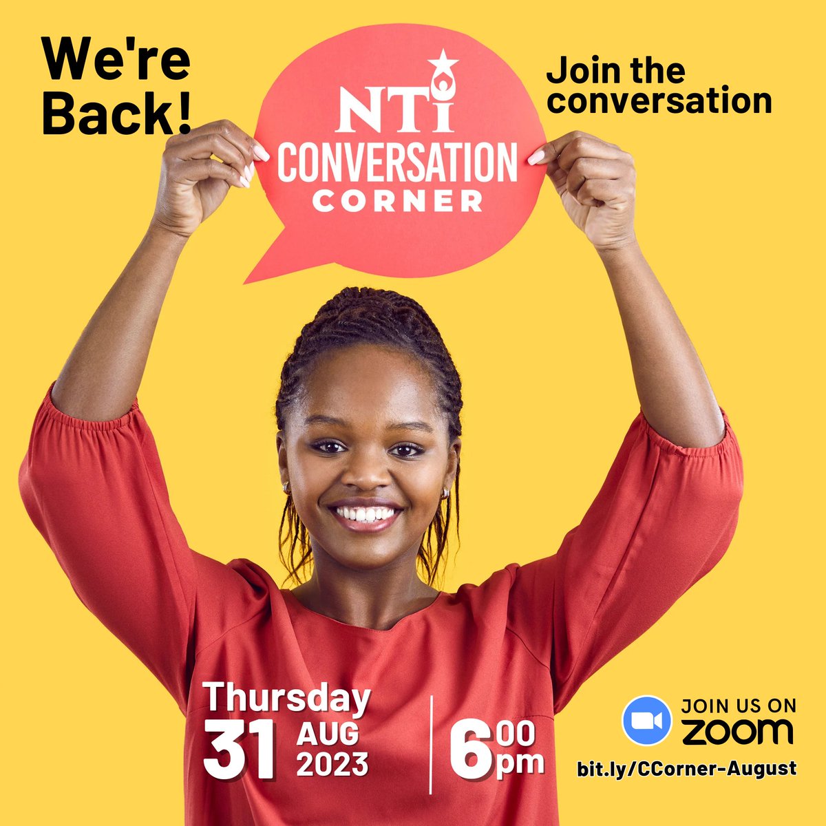 WE. ARE. BACK!

NTI's Conversation Corner is back again to help YOU balance doing your courses while navigating your everyday life!
Tune in on August 31st at 6pm LIVE on Zoom and join the conversation

#ConversationCorner #LifeBalance