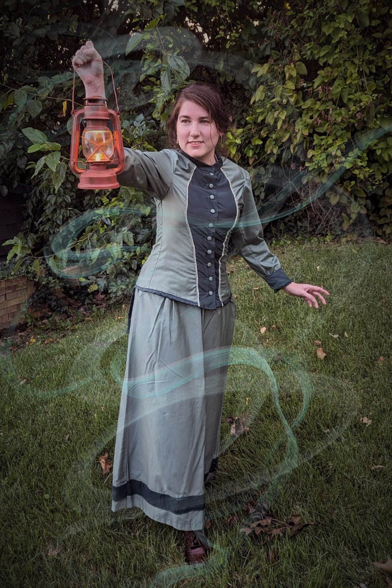 AshliFriel's tweet photo. Happy book day to Rook, the newest addition in the #Jackaby series, by @Willothewords! I had the pleasure of receiving an ARC and was delightfully informed that the dress I made, inspired by MC Abigail Rook's own, was used as a reference for the cover art by @CoreyBrickley! https://t.co/Wjiug5gL6P
