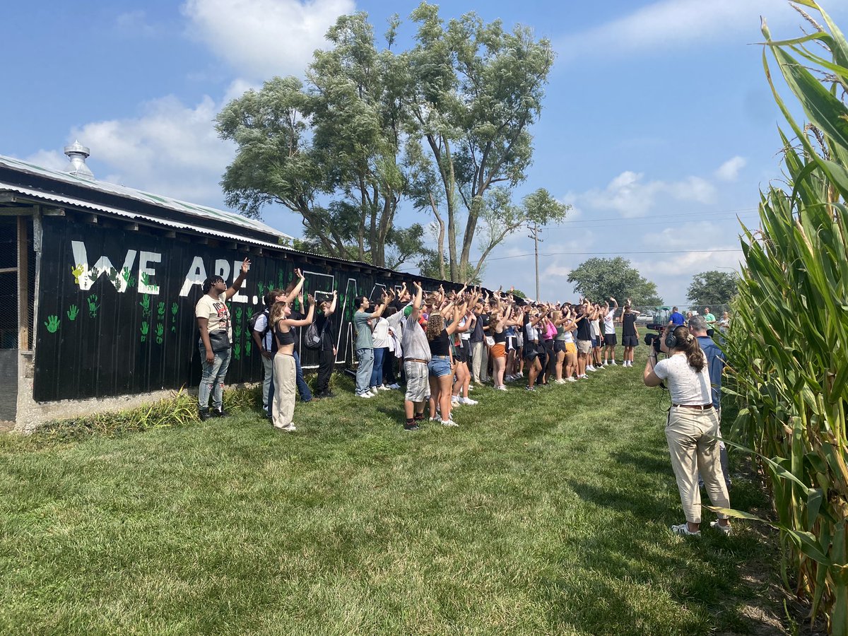 Courtne85193320's tweet photo. Very special tradition to start their Senior year! I have endless memories of this school and this barn. Grandpa Clint and Grandma Tootie are smiling down on you all today!🦅🦅🦅 https://t.co/X9O1jljAjr
