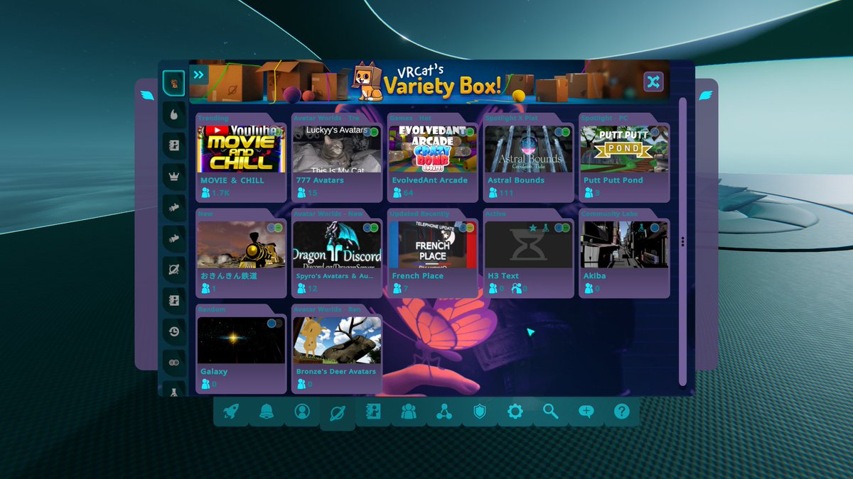 SalbugVR's tweet photo. New VRChat open beta is out and if you've got VRC+ you can recolour your UI. ^^ #VRChatUI
Still needs some tweaks but here's my colour palette~ https://t.co/cf5VXj9tXh