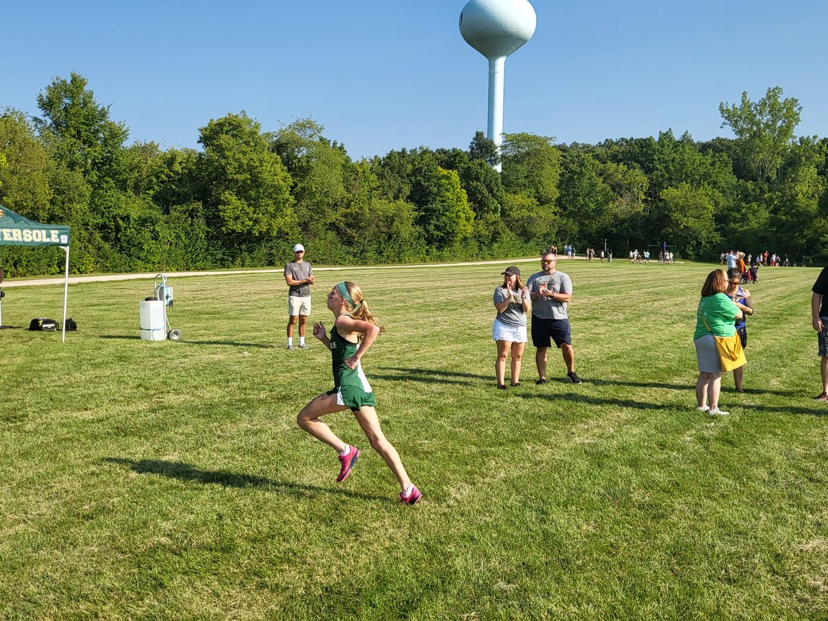 Eversole Run Girls Cross Country 
(W)
Golden Eagles  16
Dublin Sells   38
Jillian Randolph leads the pack with a 13:10
Great run Eagles !!!