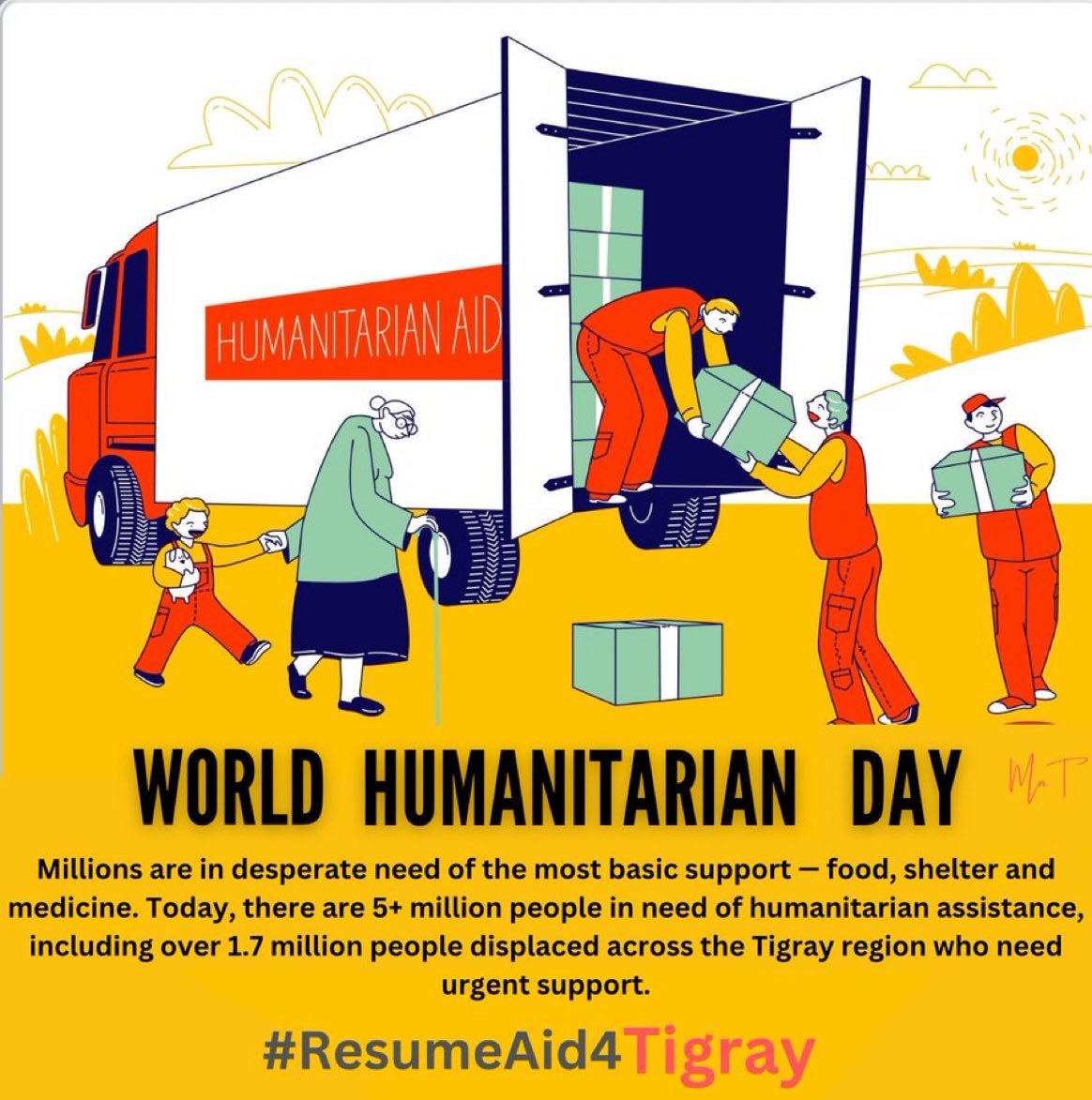 A full-scale humanitarian crisis is unfolding as the @PowerUSAID continues suspending humanitarian aid to #Tigray .On this #WHD2023 millions continue to suffer in Tigray. Please ACT #ResumeAid4Tigray #UpholdThePretoriaAgreement @KenyaMissionUN @WFP @USAID @MikeHammerUSA @Shewit83