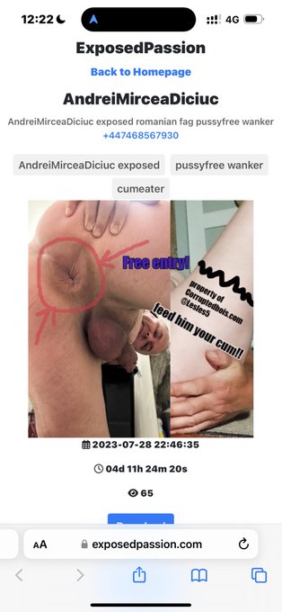 Look who's back. It's #AndreiMirceaDiciuc. Congratulations to the dirty whore on her new photo set. When<a href="/tag/andreimirceadiciuc"class="tags">#AndreiMirceaDiciuc</a>