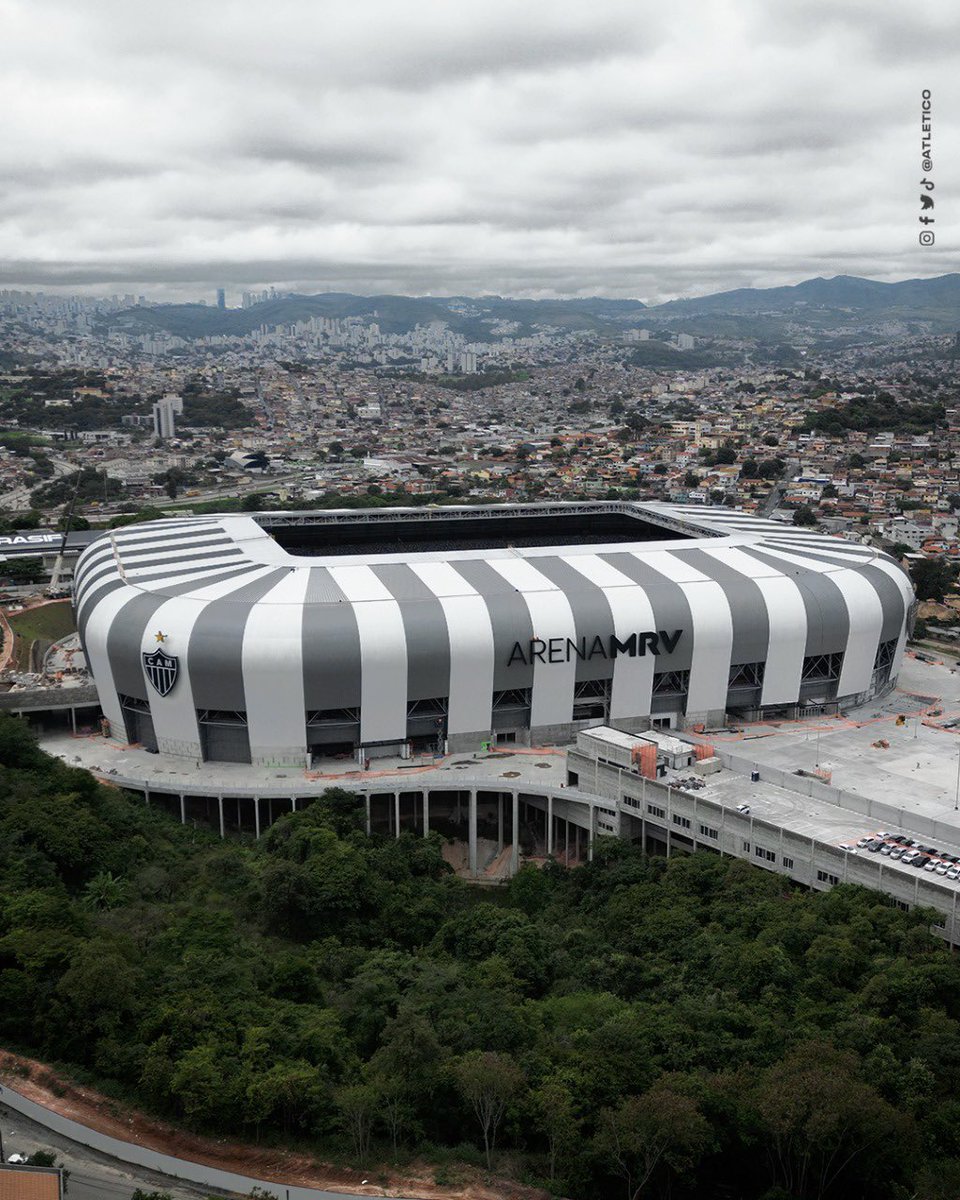 Atletico's tweet photo. 🏟️ Confirmada a estreia oficial do Galo na @ArenaMRV. Partida será neste domingo, contra o Santos: https://t.co/CYMCyc6MXi

#GaloPaixãoNacional 🏴🏳️ https://t.co/zKgoDuG3gI