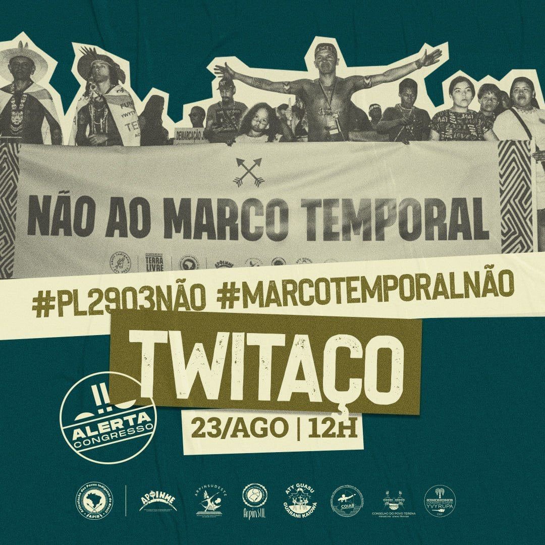 Dinamam's tweet photo. Parentes e aliados todos conta o Marco Temporal. 
#PL2903NÃO
#Marcotemporalnão https://t.co/oO8e69bDOA