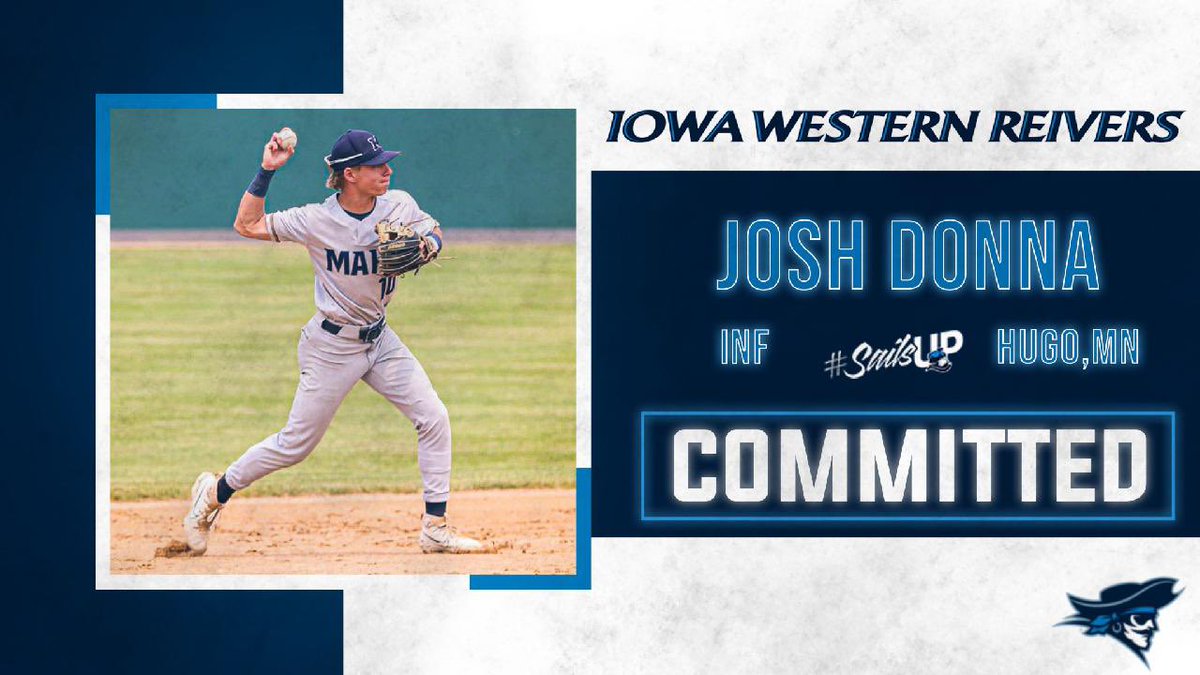 Josh Donna (@joshdonna24) on Twitter photo I am excited to announce my commitment to Iowa Western to continue my academic and athletic career. I’d like to thank my family, coaches, and teammates who have helped me get to where I am today . #sailsup #JUCOROUTE
<a href="/BlizzardBasebal/">Blizzard Baseball</a> <a href="/MahtBaseball/">Mahtomedi Baseball</a> <a href="/TaketheField/">Take the Field</a> @PBRMinnesota I am excited to announce my commitment to Iowa Western to continue my academic and athletic career. I’d like to thank my family, coaches, and teammates who have helped me get to where I am today . #sailsup #JUCOROUTE
<a href="/BlizzardBasebal/">Blizzard Baseball</a> <a href="/MahtBaseball/">Mahtomedi Baseball</a> <a href="/TaketheField/">Take the Field</a> @PBRMinnesota