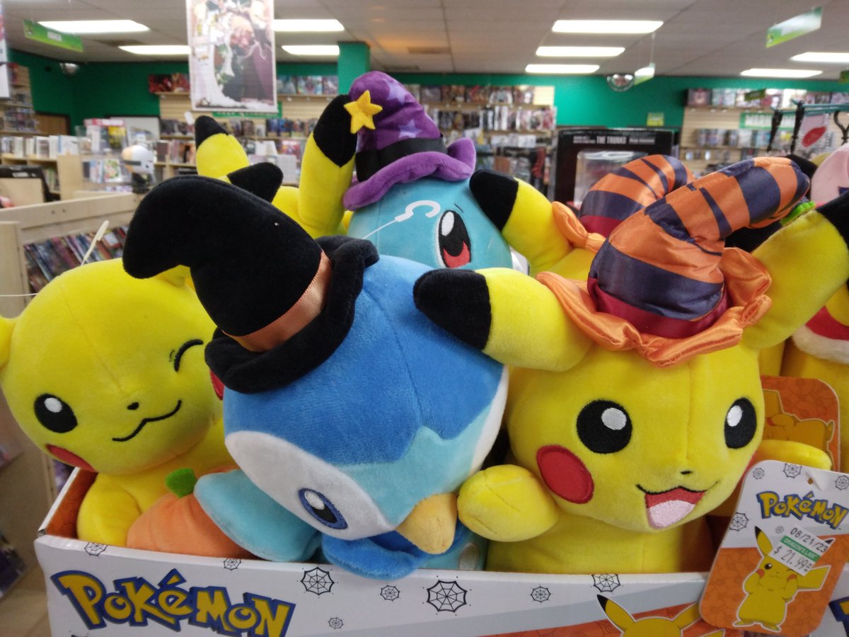 DLairSA's tweet photo. Too early for Halloween? Not according to Pikachu! New Halloween and Holiday Pokémon plushes, plus Tokidoki x Sanrio Series 2 and Lovesick Lab by Shin Woo blind boxes are all here! https://t.co/lUDd3F8SVd